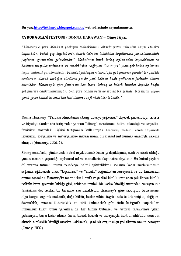 Donna haraway picture