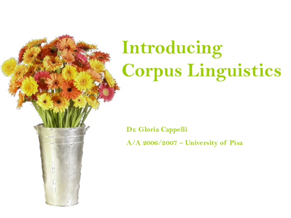 (PPT) Corpus-linguistics