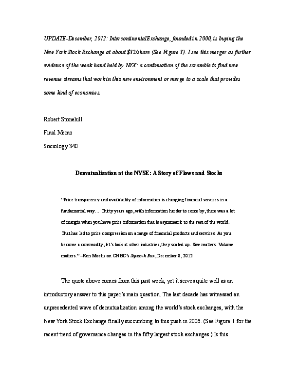 Essay on demutualization picture