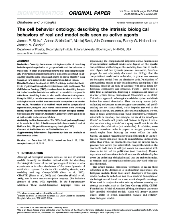 (PDF) The cell behavior ontology: describing the intrinsic biological ...