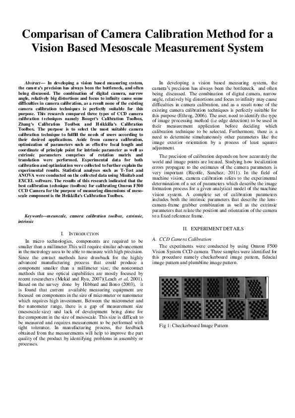 camera calibration with checkerboard