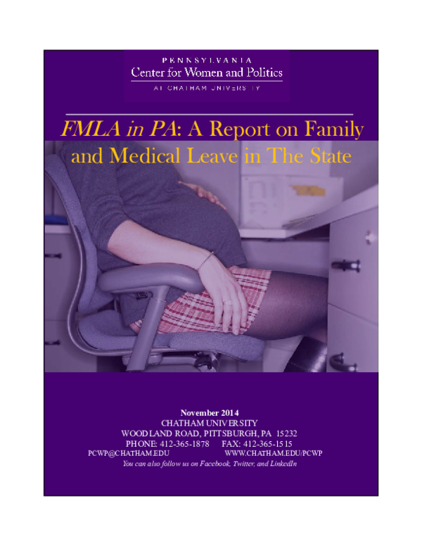 (PDF) FMLA in PA: A Report on Family and Medical Leave in The State