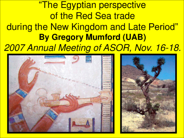 (PDF) PPT. PRESENTATION: “The Egyptian perspective of the Red Sea trade ...