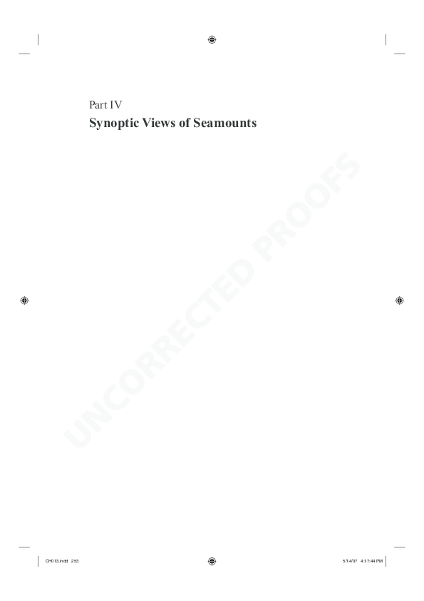 (PDF) Synoptic Views of Seamounts