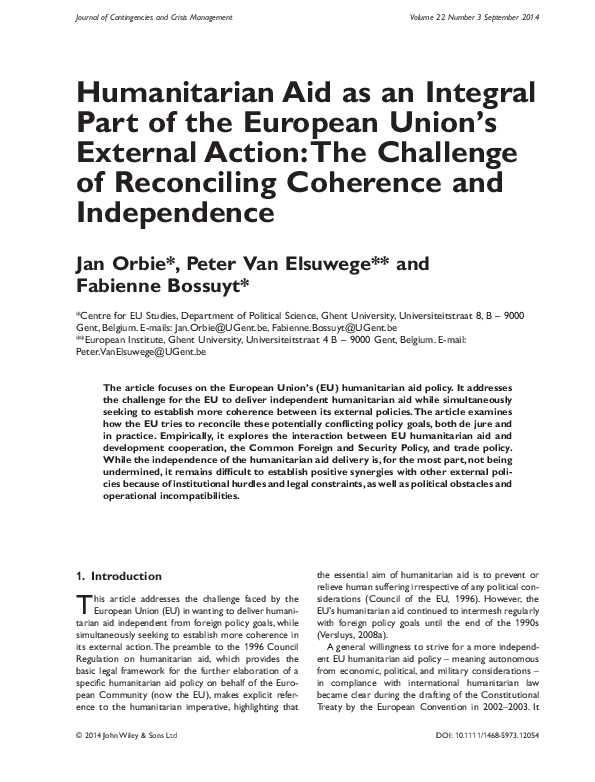 Humanitarian aid examples image