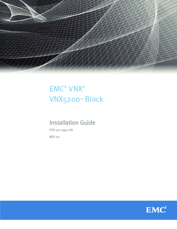 (PDF) EMC ® VNX ® VNX5200 ™ Block Installation Guide murat demir