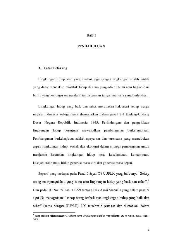 Doc Hak Atas Lingkungan Yang Baik Dan Sehat Luthfiatul Mufarrrochah Ar Academia Edu