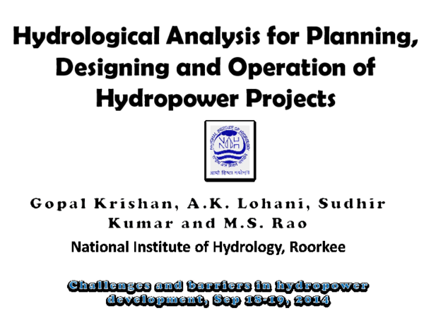 (PDF) Hydrological analysis in hydropower