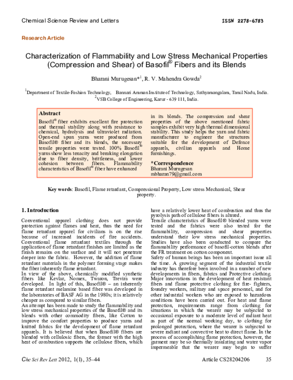 (PDF) Chemical Science Review and Letters Characterization of ...