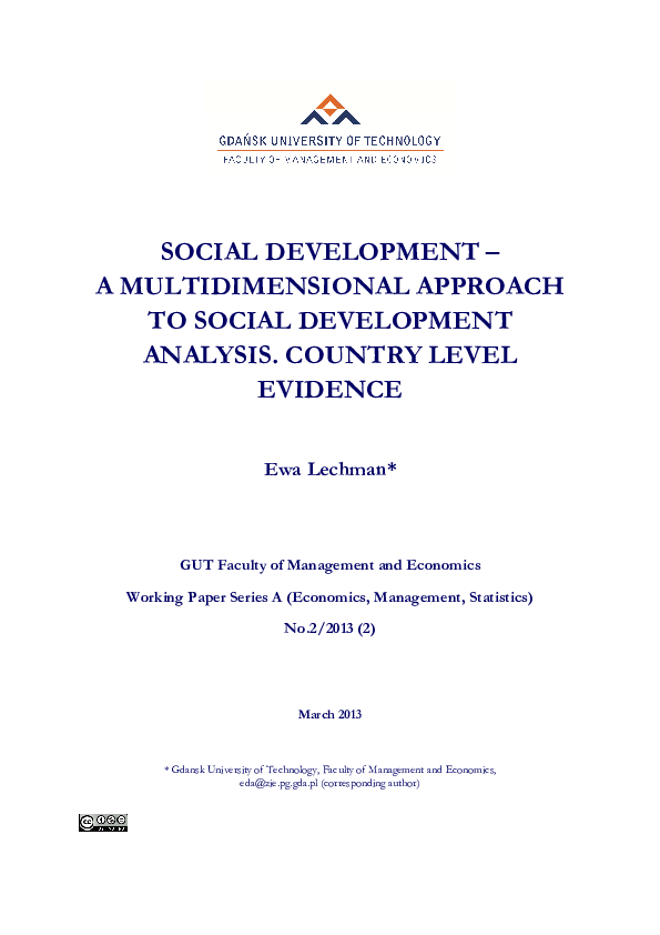 (PDF) SOCIAL DEVELOPMENT A MULTIDIMENSIONAL APPROACH TO SOCIAL