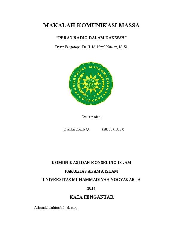 Universitas Muhammadiyah Yogyakarta Communication Studies Academia Edu