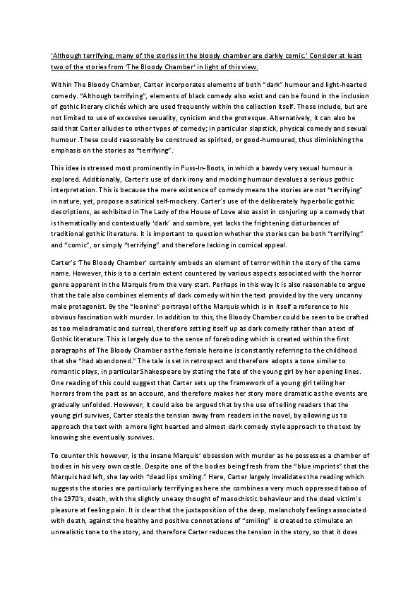 The bloody chamber setting analysis picture