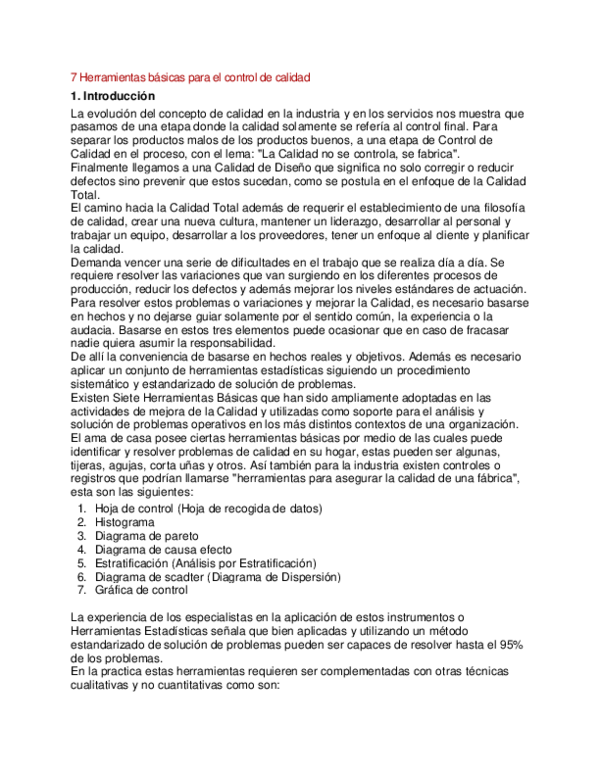 (PDF) 7 Herramientas básicas para el control de calidad