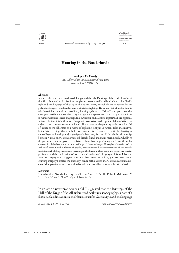 Hunting in the Borderlands ( for Oleg Grabar