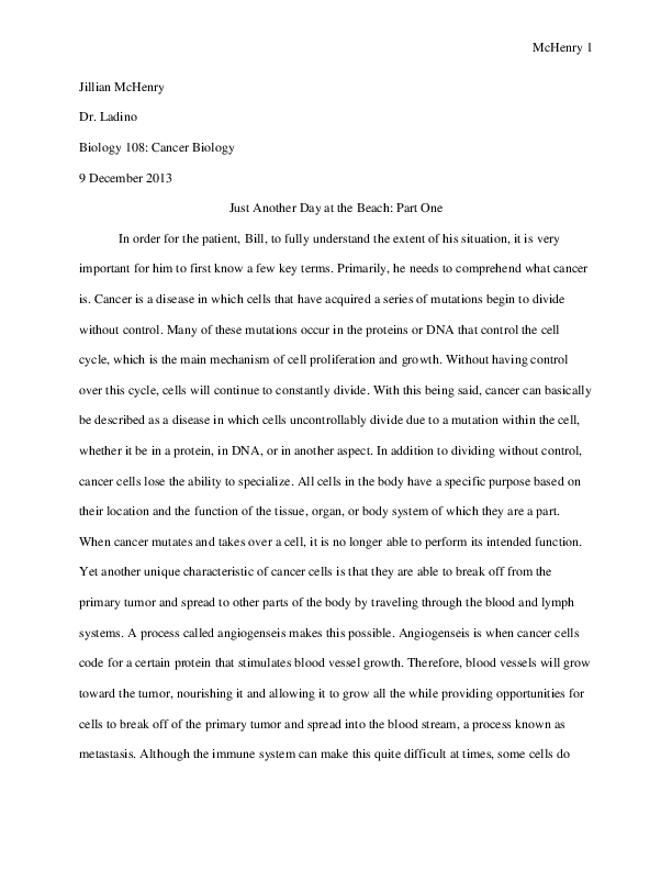 (DOC) Case Study on Melanoma Jillian McHenry Academia.edu