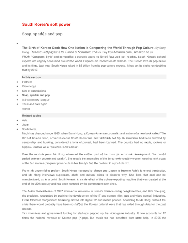 Doc South Koreas Soft Power