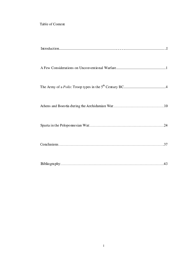 Unconventional Warfare in the Peloponnesian War