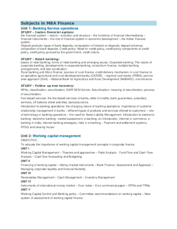 DOC Subjects In MBA Finance mba-specializations-in-pune-university-2021-pattern-digiandme