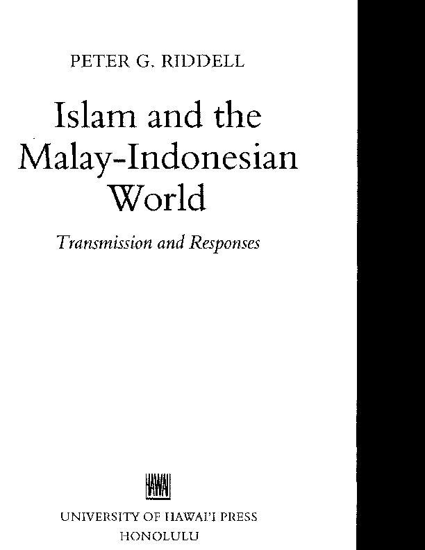 (PDF) Islam and the MalayIndonesian World Transmission and Responses