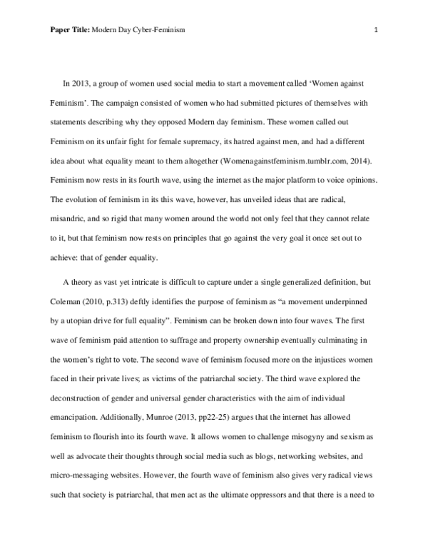 Feminism essay 1000 words image