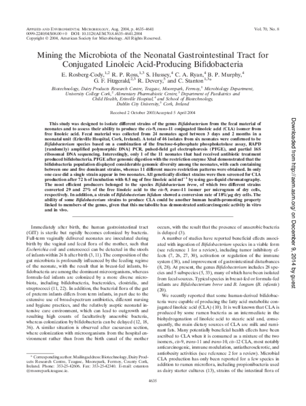 (PDF) Mining the Microbiota of the Neonatal Gastrointestinal Tract for