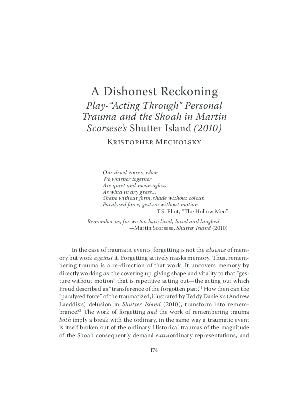 Shutter Island Essay Telegraph