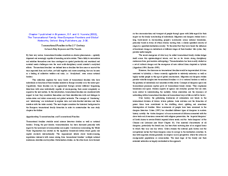 Effects of transnational families picture