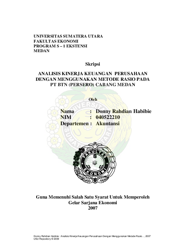 Pdf Universitas Sumatera Utara Fakultas Ekonomi Program S 1 Ekstensi Medan Skripsi Analisis Kinerja Keuangan Perusahaan Dengan Menggunakan Metode Rasio Pada Pt Btn Persero Cabang Medan Nama Donny Rahdian Habibie Pdf Universitas Sumatera Utara Fakultas Ekonomi Program S 1 Ekstensi Medan Skripsi Analisis Kinerja Keuangan Perusahaan Dengan Menggunakan Metode Rasio Pada Pt Btn Persero Cabang Medan Nama Donny Rahdian Habibie