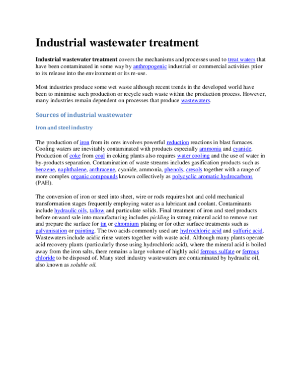 (DOC) Industrial wastewater treatment KRY DARAT Academia.edu