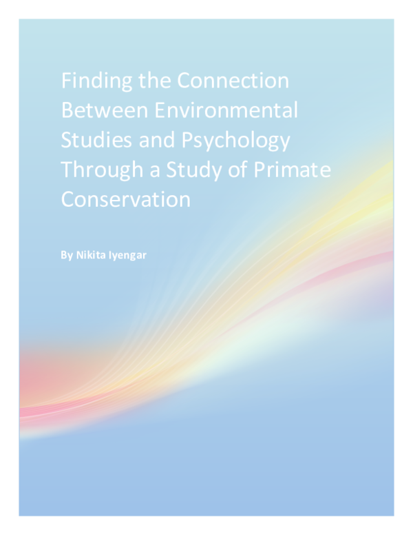 (PDF) Finding the Connection Between Environmental Studies and ...