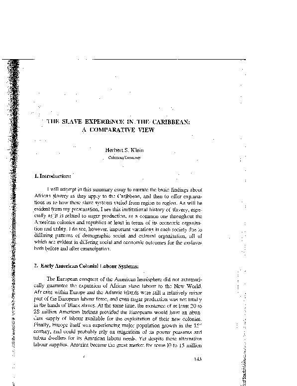 Slavery in the caribbean essay image