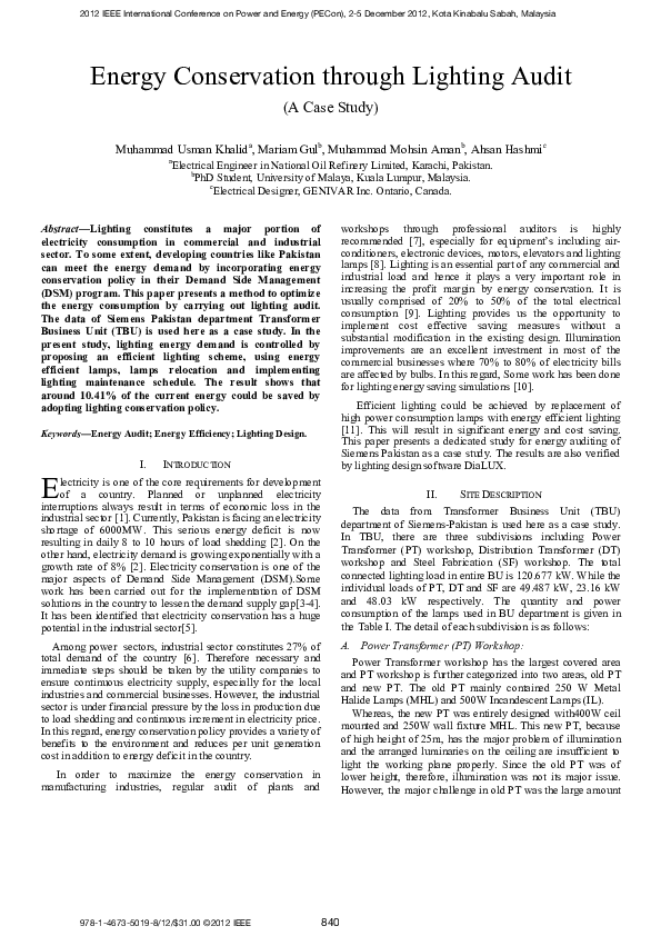 Energy audit essay picture