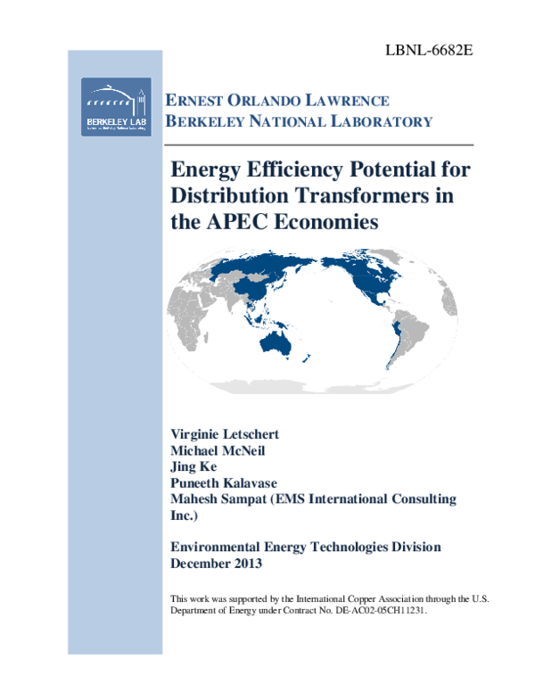 (PDF) Energy Efficiency Potential for Distribution Transformers in the ...