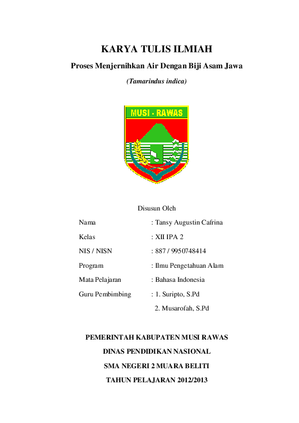 Contoh makalah karya ilmiah picture