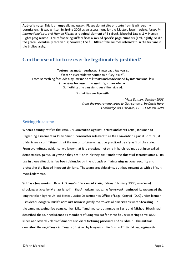 Human torture essay picture