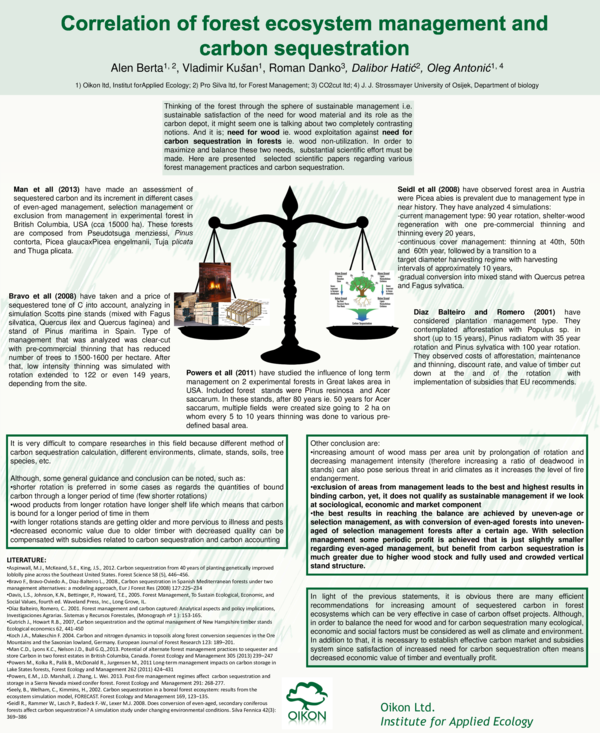 (PDF) Correlation of forest ecosystem management and carbon sequestration