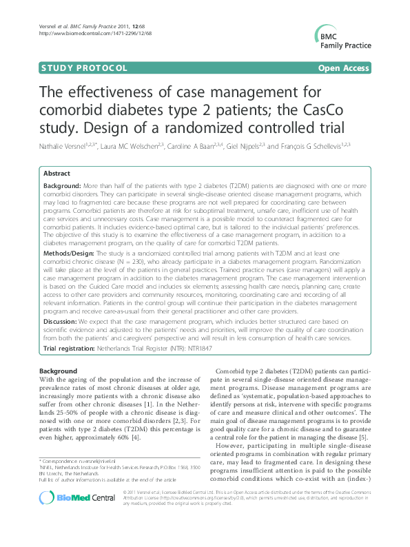 Image showcasing (PDF) The effectiveness of case management for comorbid diabetes type 2 ...