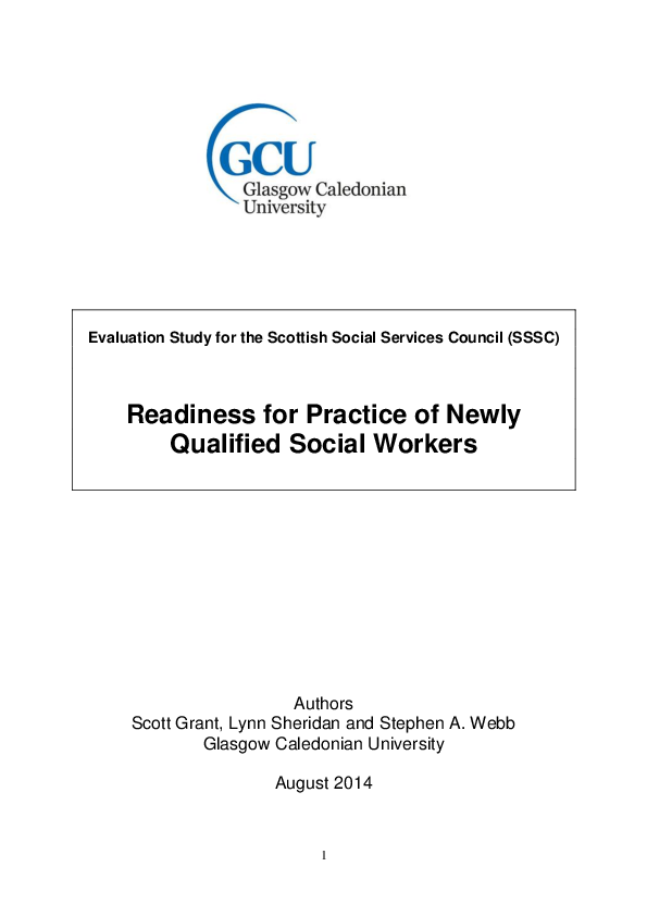 (PDF) Readiness for Practice of Newly Qualified Social Workers