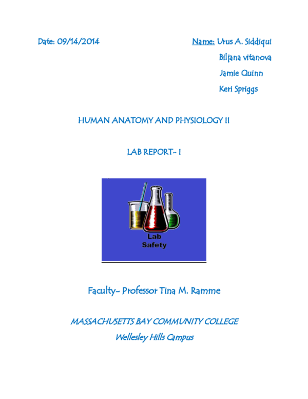 (DOC) lab safety report zurus siddiqui Academia.edu