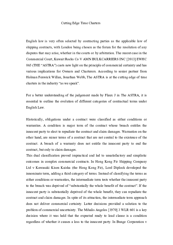 (PDF) Cutting Edge Time Charters Mihnea A Vadeanu Academia.edu