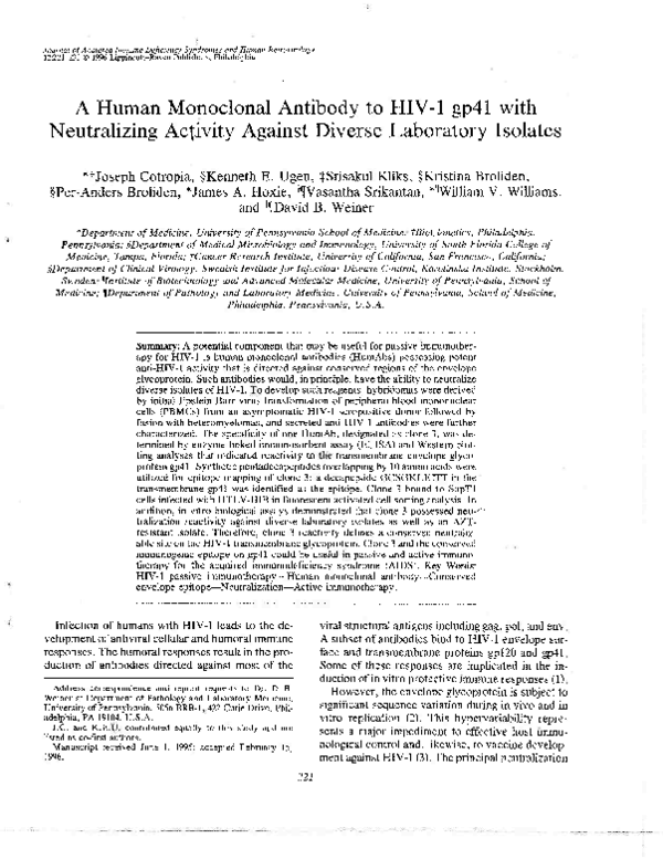 Pdf Jacquired Immune Deficiency Disease Joseph Cotropia Academia Edu