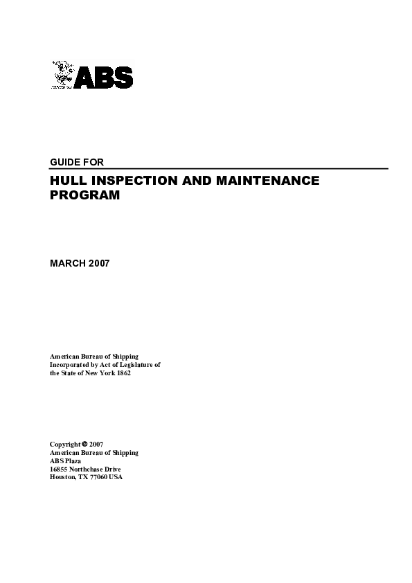 (PDF) Guide for Hull Inspection and Maintenance Program HULL INSPECTION ...