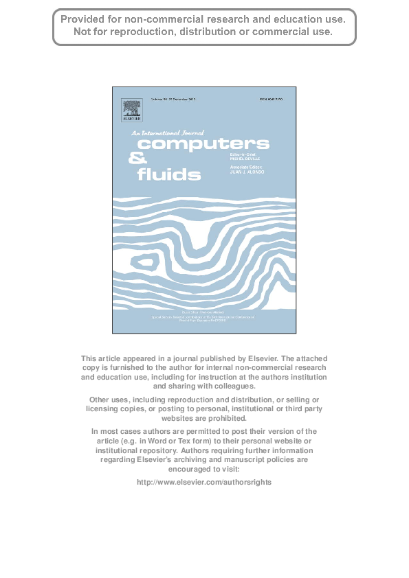 (PDF) Author's personal copy Parallel computing strategy for a flow ...