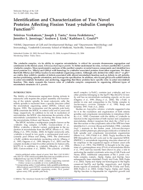 (PDF) Identification and Characterization of Two Novel Proteins ...