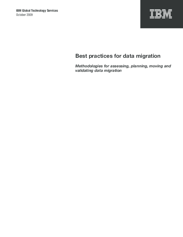 (PDF) IBM Global Technology Services Best practices for data migration ...