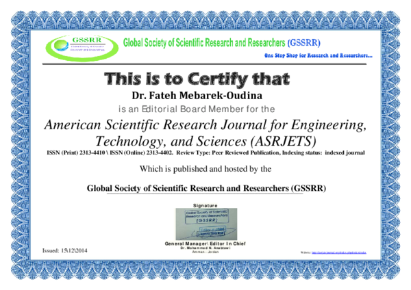 PDF) Editorial board member of the American Scientific Research 