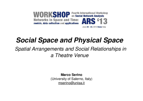 (PDF) Social Space and Physical Space: Spatial Arrangements and Social ...