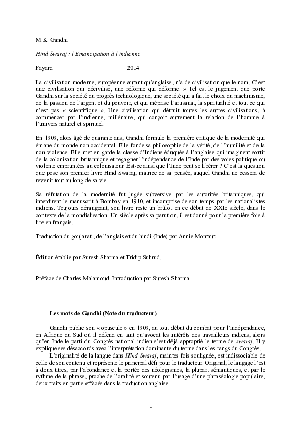 Thesis statement on hand swaraj image