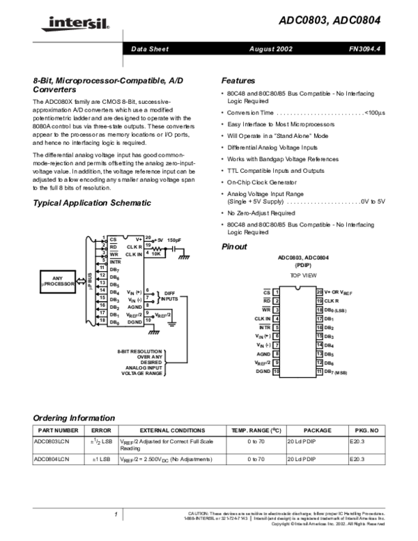 (PDF) ADC0804