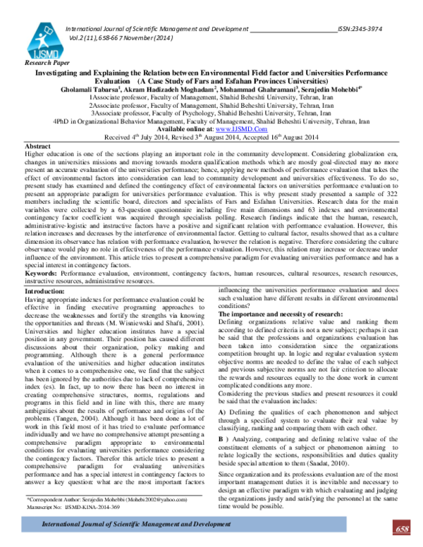 (PDF) Investigating and Explaining the Relation between Environmental ...